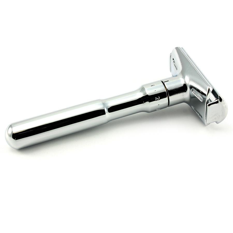Merkur Futur Adjustable Safety Razor, Polished Finish Double Edge Safety Razor Merkur
