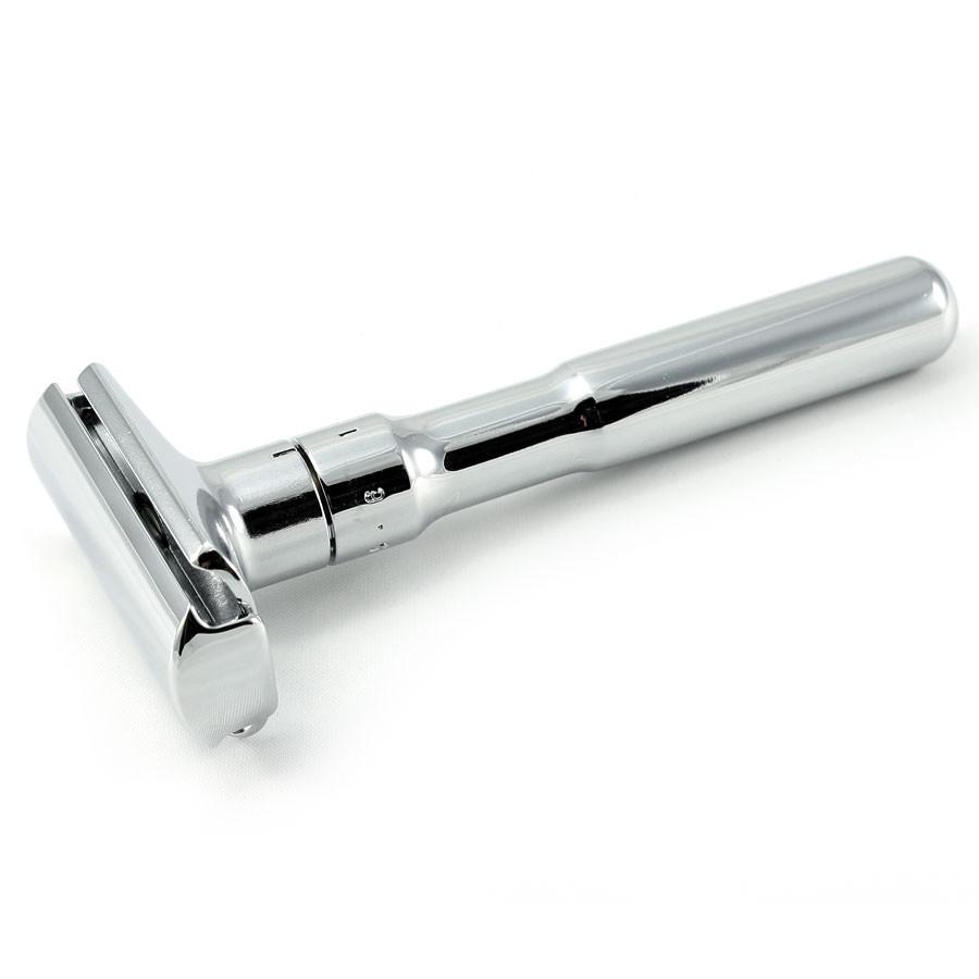 Merkur Futur Adjustable Safety Razor, Polished Finish Double Edge Safety Razor Merkur