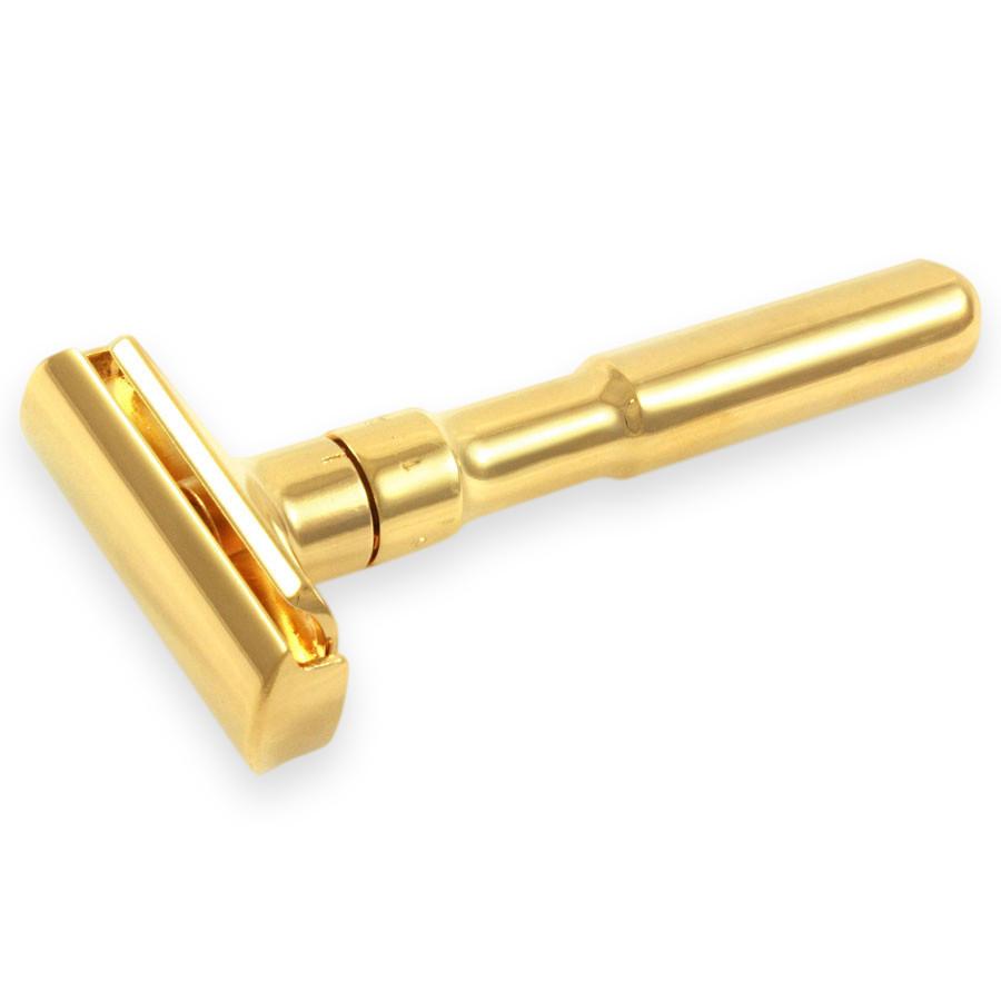 Merkur Futur Adjustable Safety Razor, Gold Plated Finish Double Edge Safety Razor Merkur