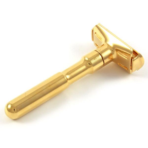 Merkur Futur Adjustable Safety Razor, Gold Plated Finish Double Edge Safety Razor Merkur