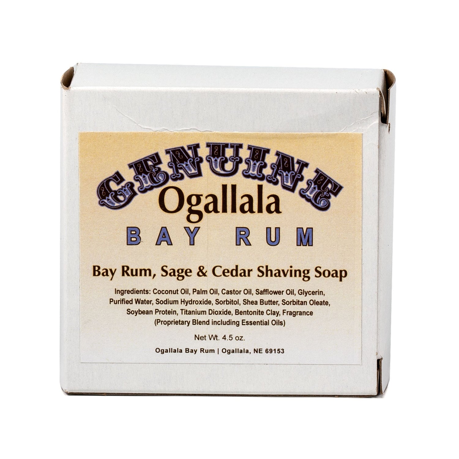 Ogallala Bay Rum, Sage and Cedar Shaving Soap Shaving Soap Ogallala Bay Rum