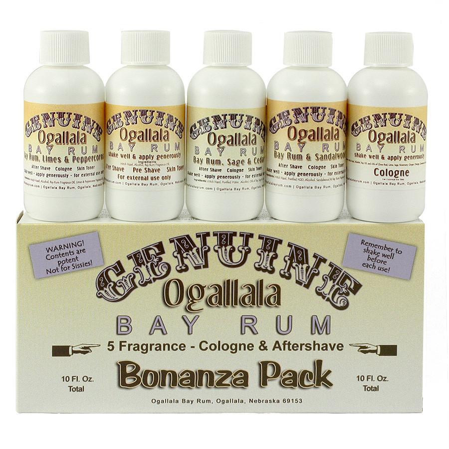 Ogallala Bay Rum Bonanza Cologne and Aftershave Sampler Pack Aftershave Splash Ogallala Bay Rum