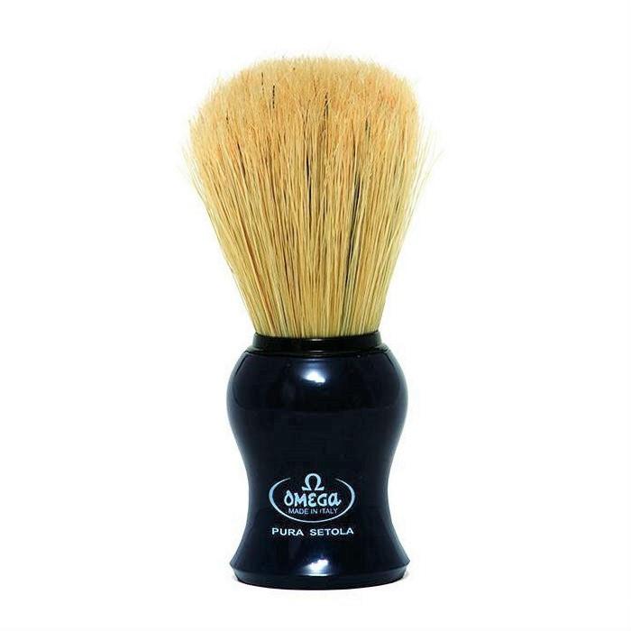 Omega 10065 Pure Boar Bristle Shaving Brush Boar Bristles Shaving Brush Omega Black