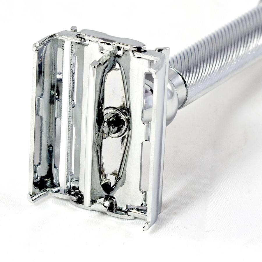 Parker 99R Barberpole Double-Edge Razor, Butterfly Opening Double Edge Safety Razor Parker Razors