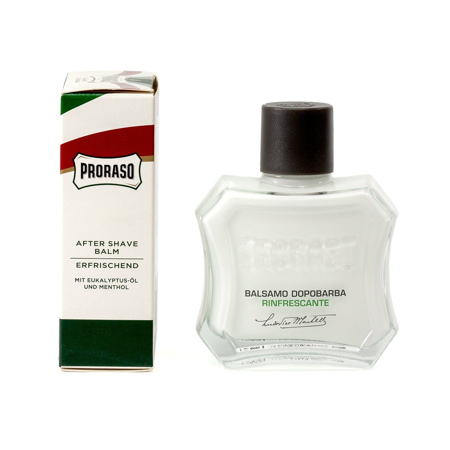 Proraso Green Liquid Cream After Shave Balm with Eucalyptus and Mint Aftershave Balm Proraso