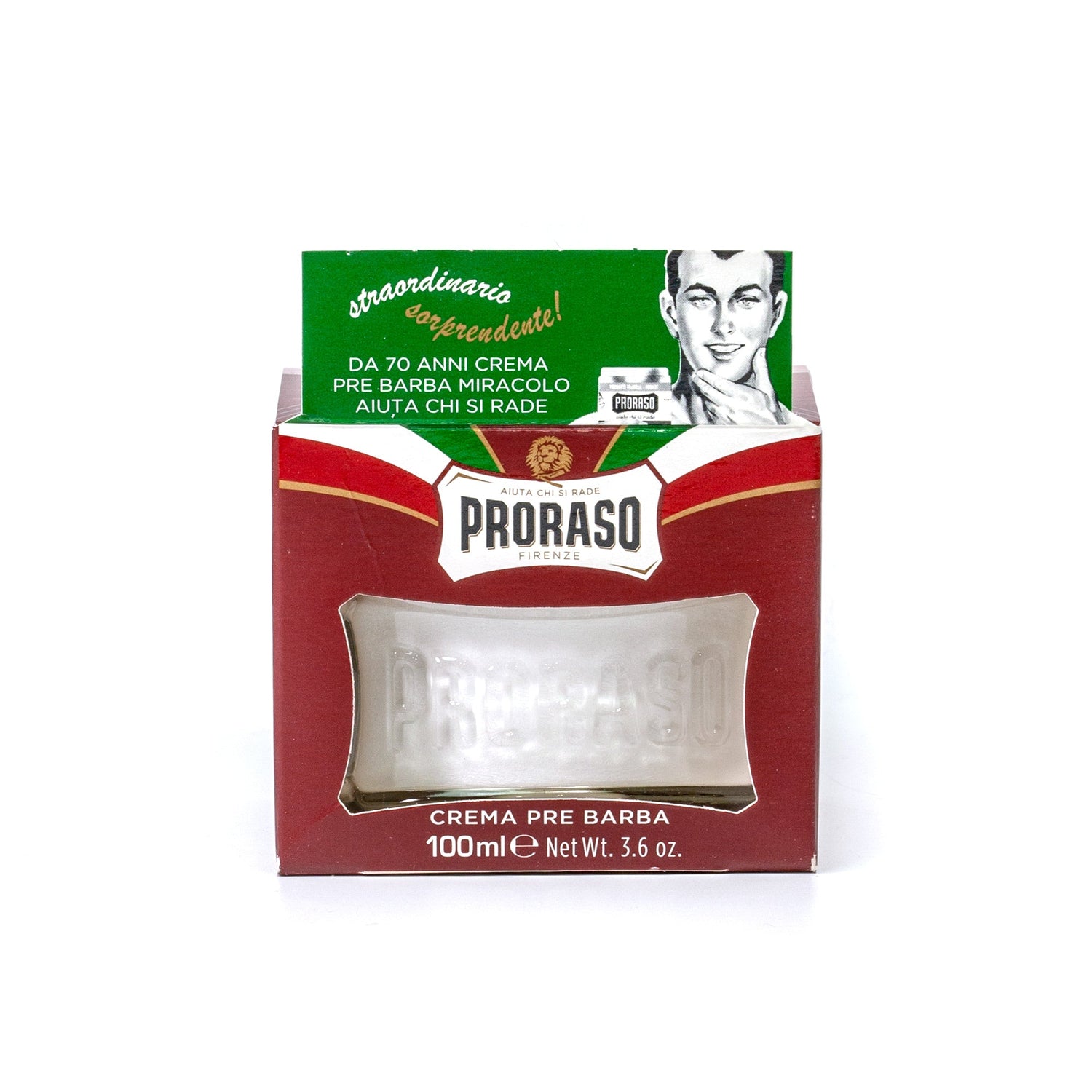 Proraso Red Pre-Post Shave Cream for Coarse Beard with Sandalwood and Shea Butter Pre Shave Proraso