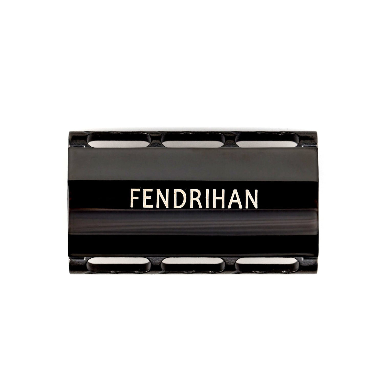 Fendrihan Stainless Steel Safety Razor with Black PVD Coated Head, Glossy Double Edge Safety Razor Head Fendrihan