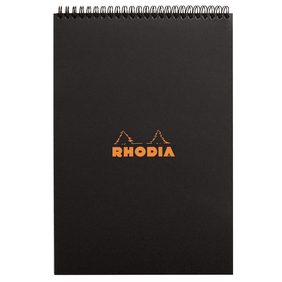 Rhodia Soft Cover Wirebound Pad, Black, Lined Paper Notebook Rhodia