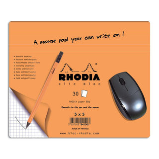 Rhodia Clic Bloc Nonskid Mouse Pad, Graph Paper Mouse Pad Rhodia 