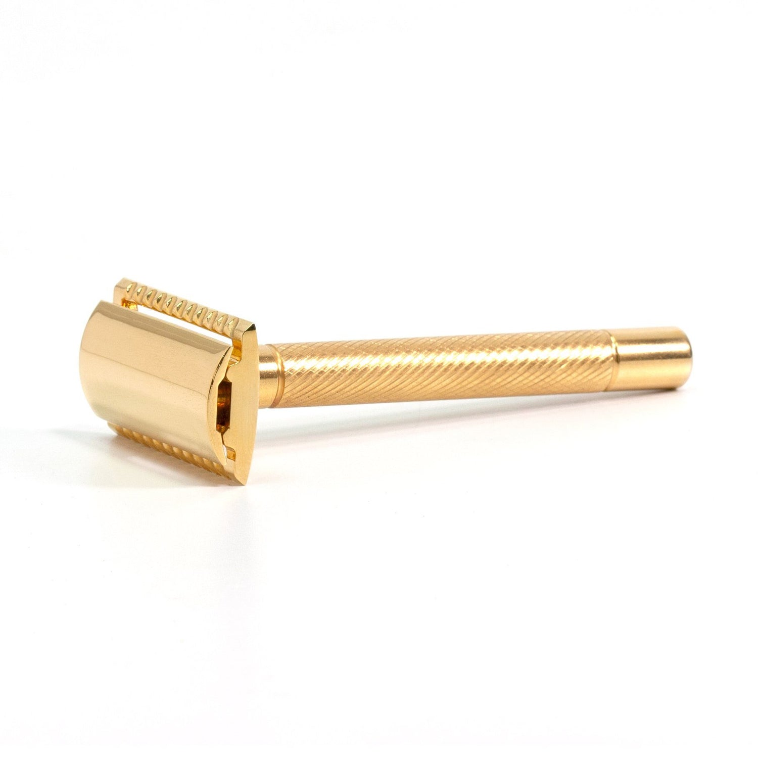 RMK Solingen KR Stainless Steel Double Edge Safety Razor, 24 Karat Gold-Plated Handle Double Edge Safety Razor RMK Solingen