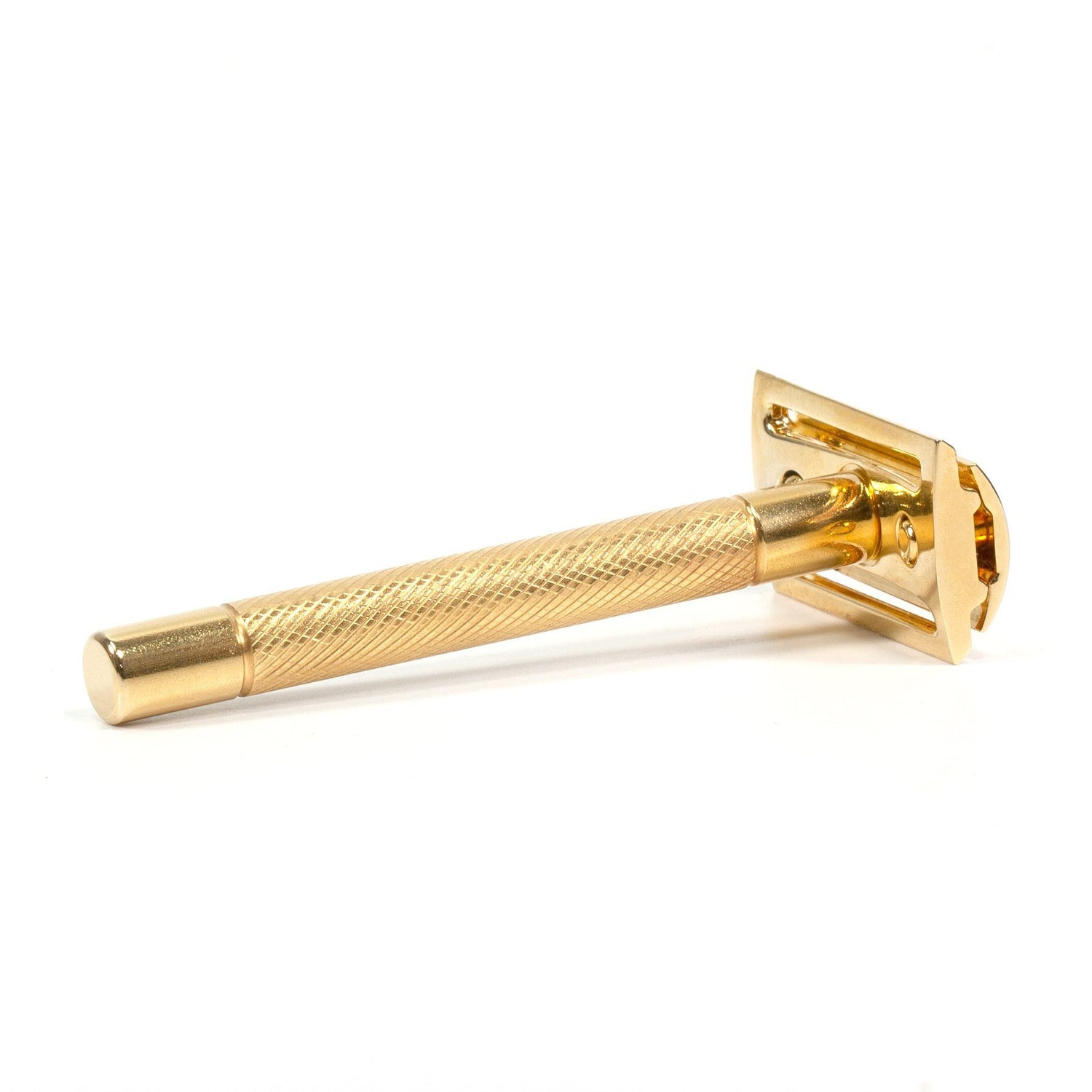 RMK Solingen KR Stainless Steel Double Edge Safety Razor, 24 Karat Gold-Plated Handle Double Edge Safety Razor RMK Solingen