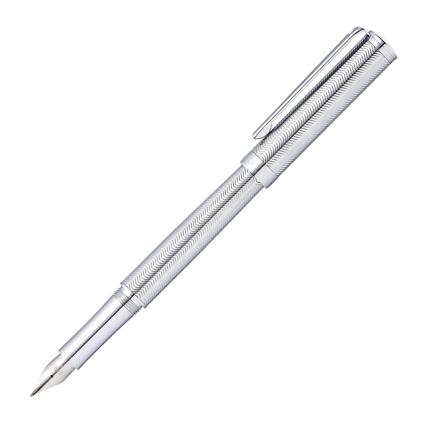 Sheaffer Intensity Fountain Pen, Engraved Chrome Finish with Chrome Plate Trim, Medium Nib Fountain Pen Sheaffer