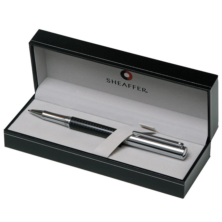 Sheaffer Intensity Rollerball Pen, Carbon Fiber Barrel with Bright Chrome Cap and Chrome Plate Trim Ball Point Pen Sheaffer