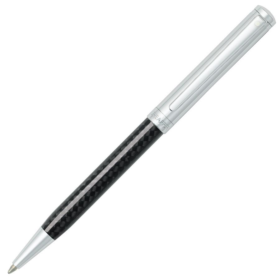 Sheaffer Intensity Ballpoint Pen, Carbon Fiber Barrel with Bright Chrome Cap and Chrome Plate Trim Ball Point Pen Sheaffer