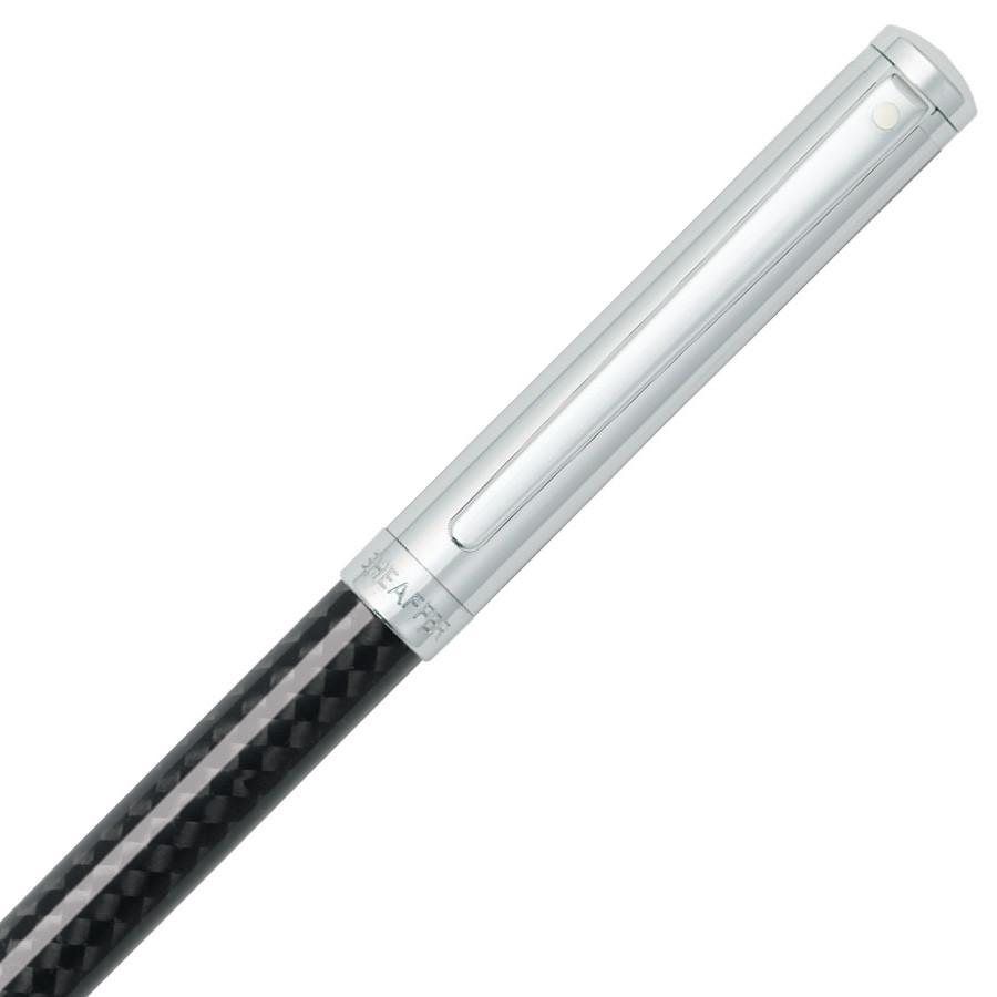 Sheaffer Intensity Ballpoint Pen, Carbon Fiber Barrel with Bright Chrome Cap and Chrome Plate Trim Ball Point Pen Sheaffer
