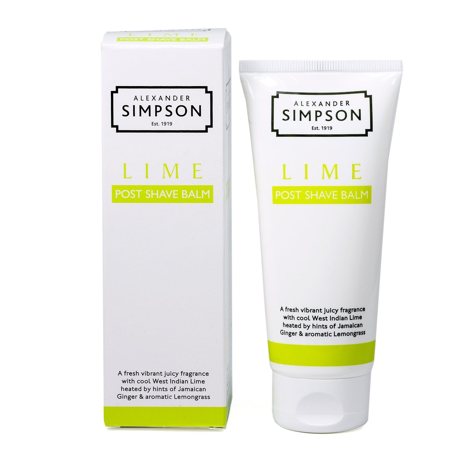 Alexander Simpson Post Shave Balm, Lime Aftershave Balm Simpsons