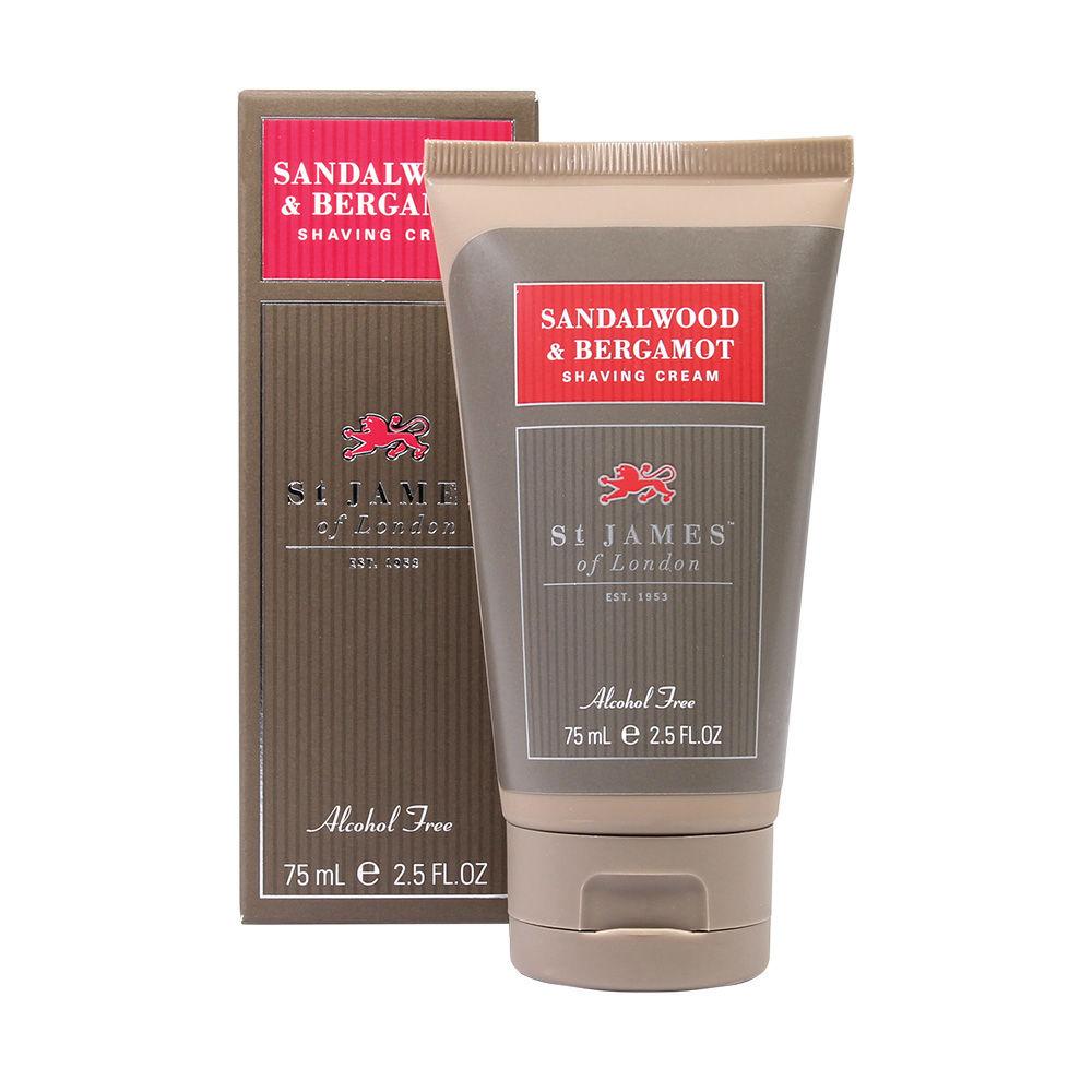 St. James of London Sandalwood & Bergamot Shave Cream Shaving Cream St. James of London Tube: 2.5 fl oz (75 ml)
