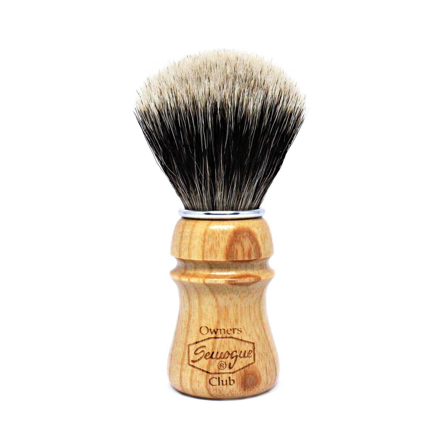 Semogue Owners Club 2-Band Badger Hair Shaving Brush, Ash Wood Badger Bristles Shaving Brush Semogue