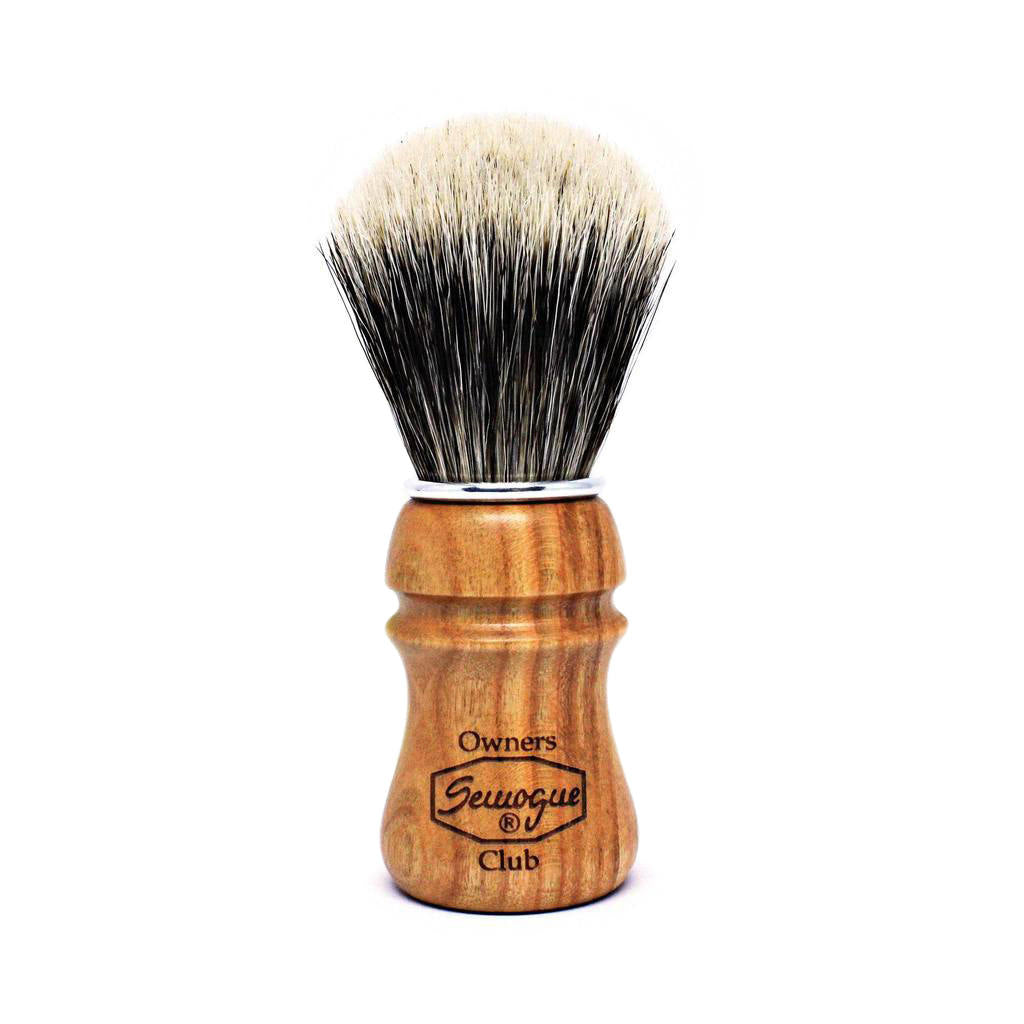 Semogue Owners Club Mistura Badger and Boar Bristle Shaving Brush, Cherry Wood Handle Shaving Brush Semogue