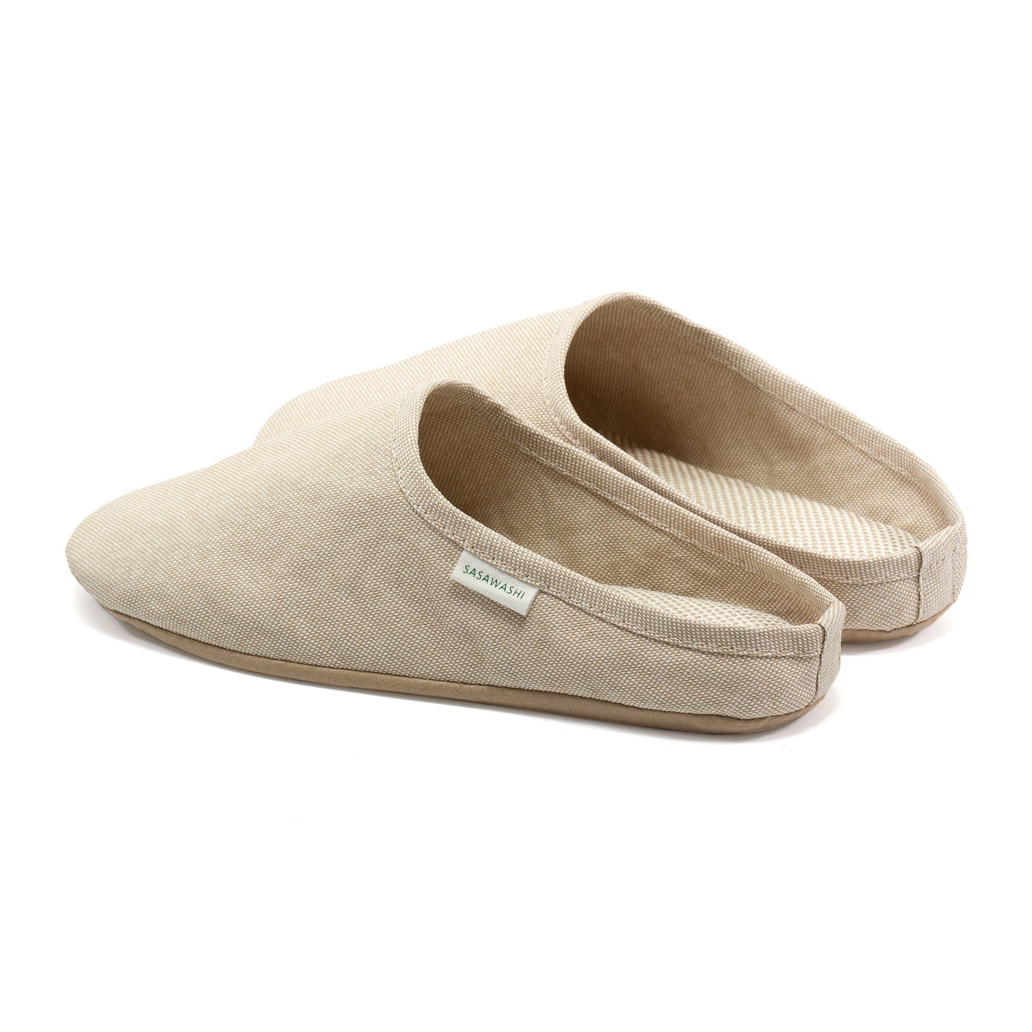 Sasawashi Room Shoes, Beige Spa Slippers Sasawashi