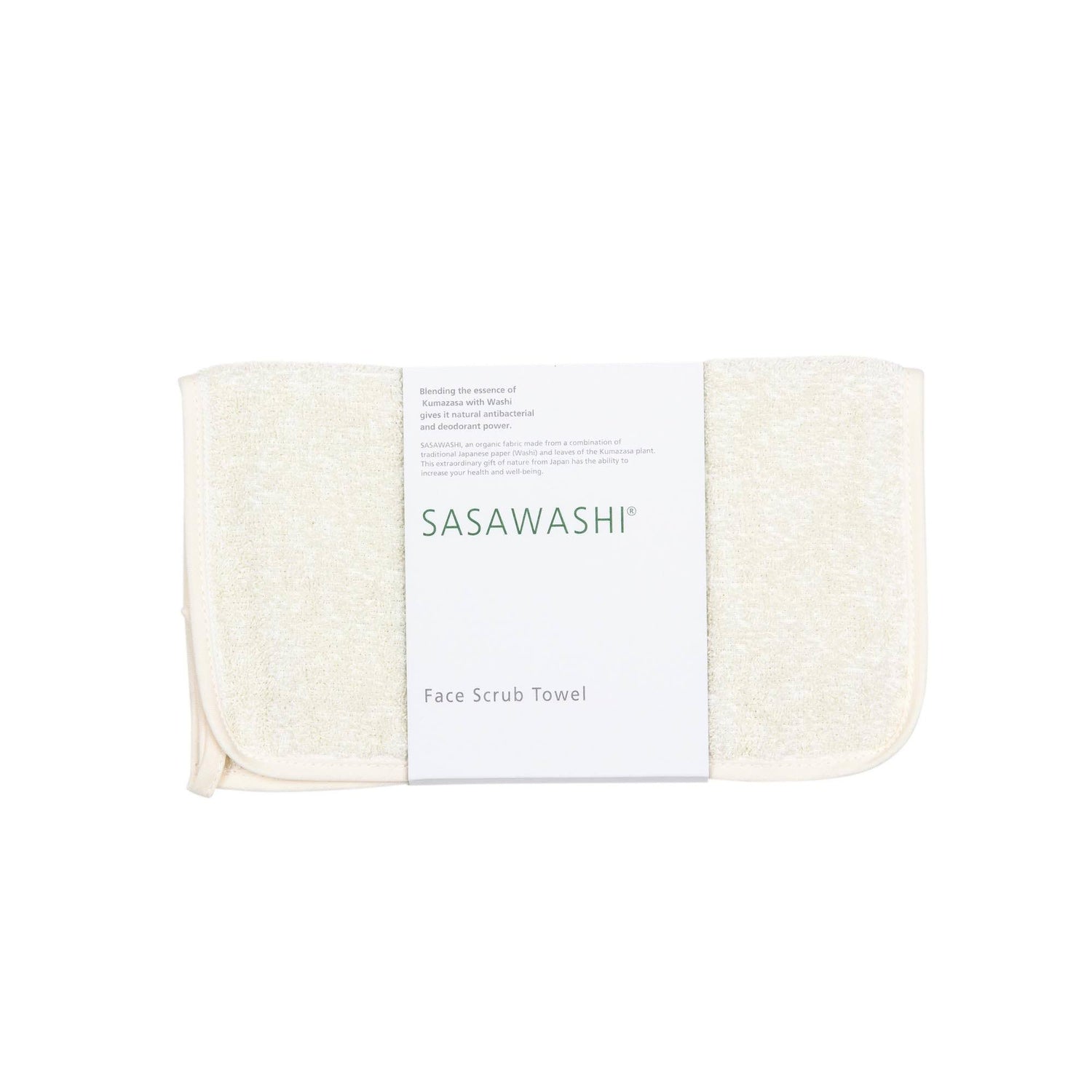 Sasawashi Organic Face Scrub Towel Towel Japanese Exclusives