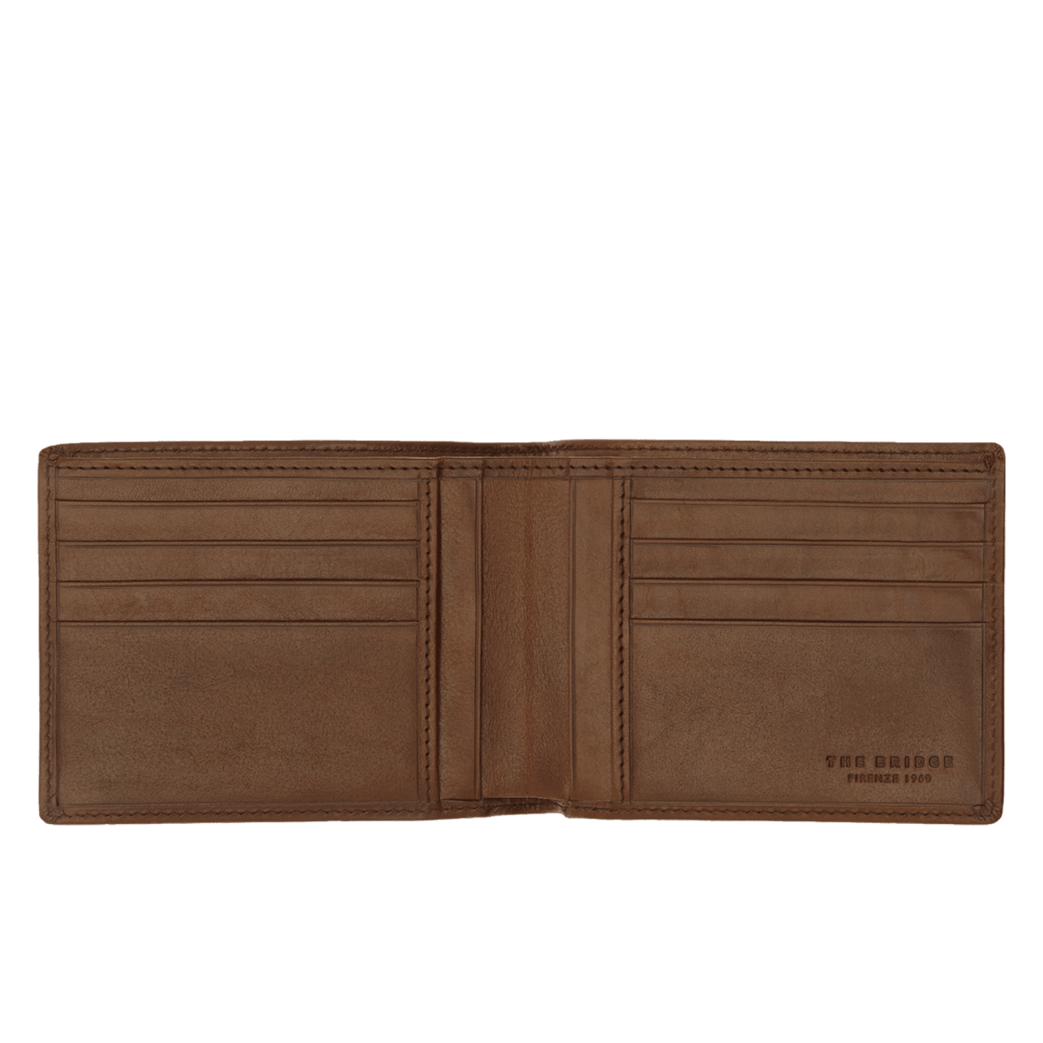 The Bridge Story Uomo Wallet with 8 CC Slots and 4 Slip Pockets Leather Wallet The Bridge Brown