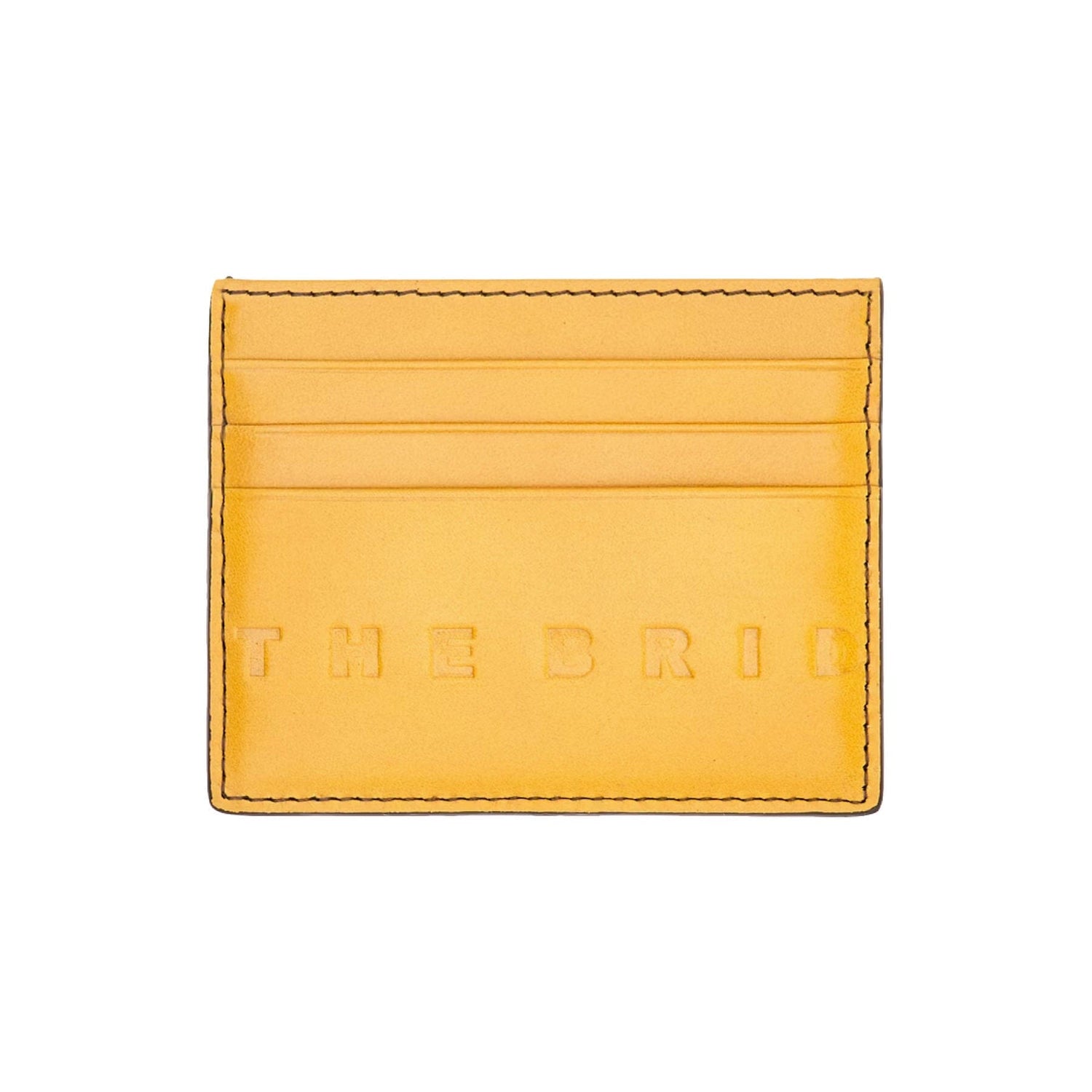 The Bridge Alberto Credit Card Holder with 8 CC Slots Leather Wallet The Bridge Mustard