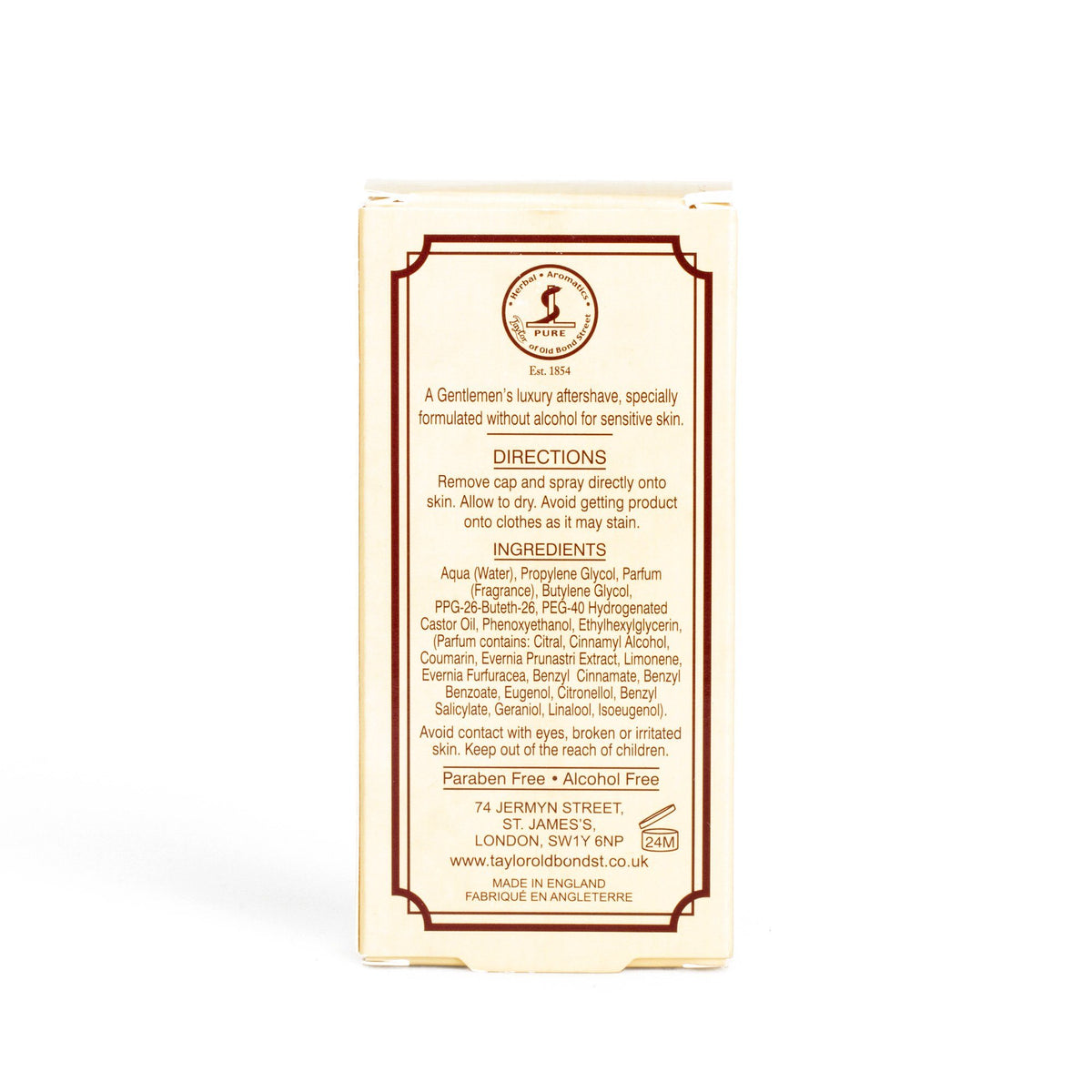 Taylor of Old Bond Street Sandalwood Aftershave, Alcohol-Free Aftershave Taylor of Old Bond Street