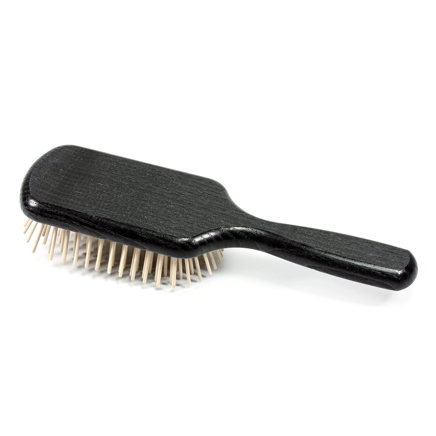 TEK Rectangular Ash Wood Pneumatic Hair Brush with Long Wooden Bristles Hair Brush TEK