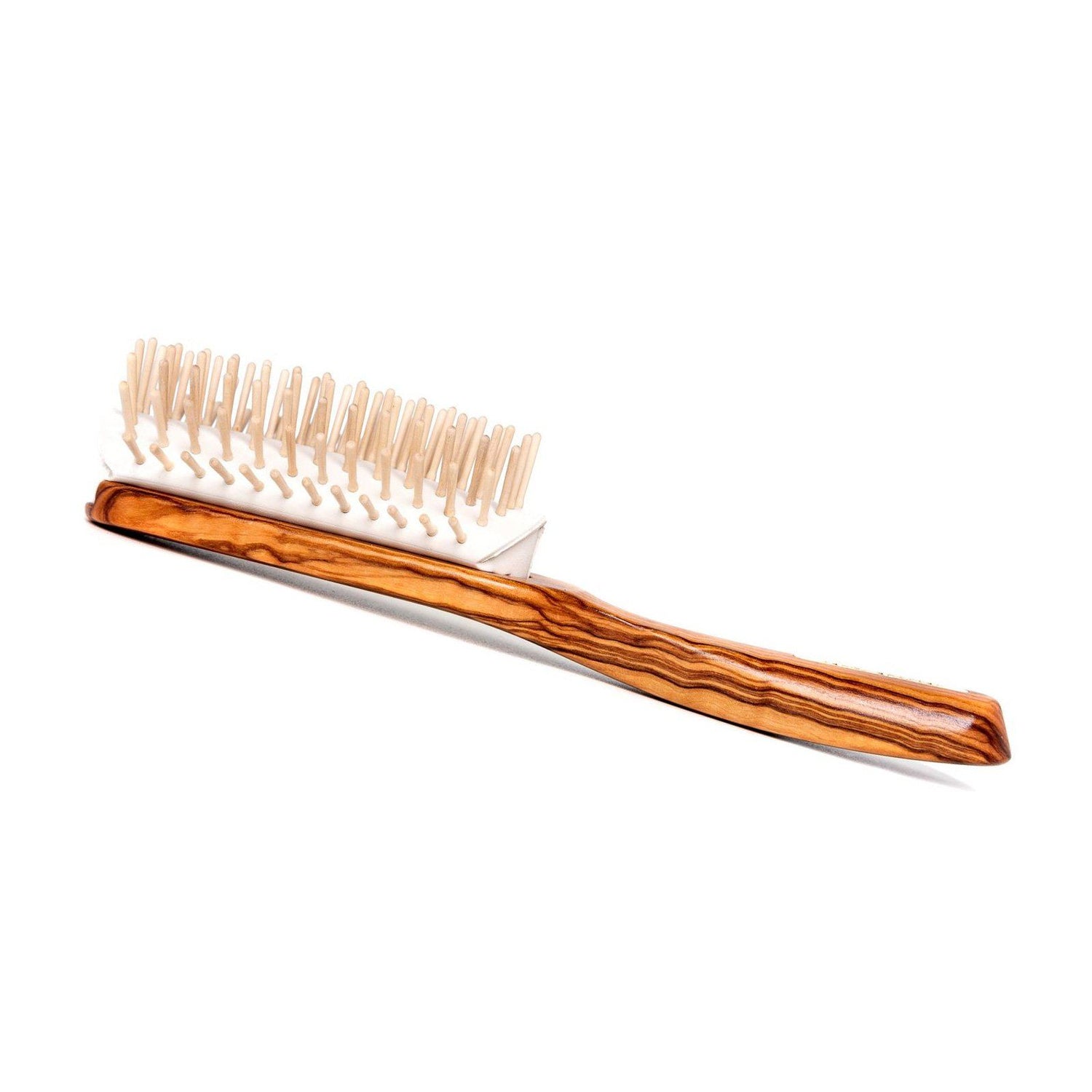 TEK Removable Head Olive Wood Hair Brush with Wooden Bristles, Elite Collection Hair Brush TEK