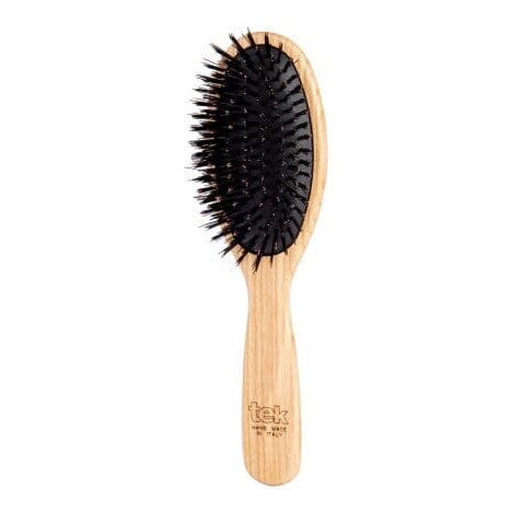 TEK Big Oval Ash Wood Pneumatic Hair Brush with Eco-Boar Bristles Hair Brush TEK