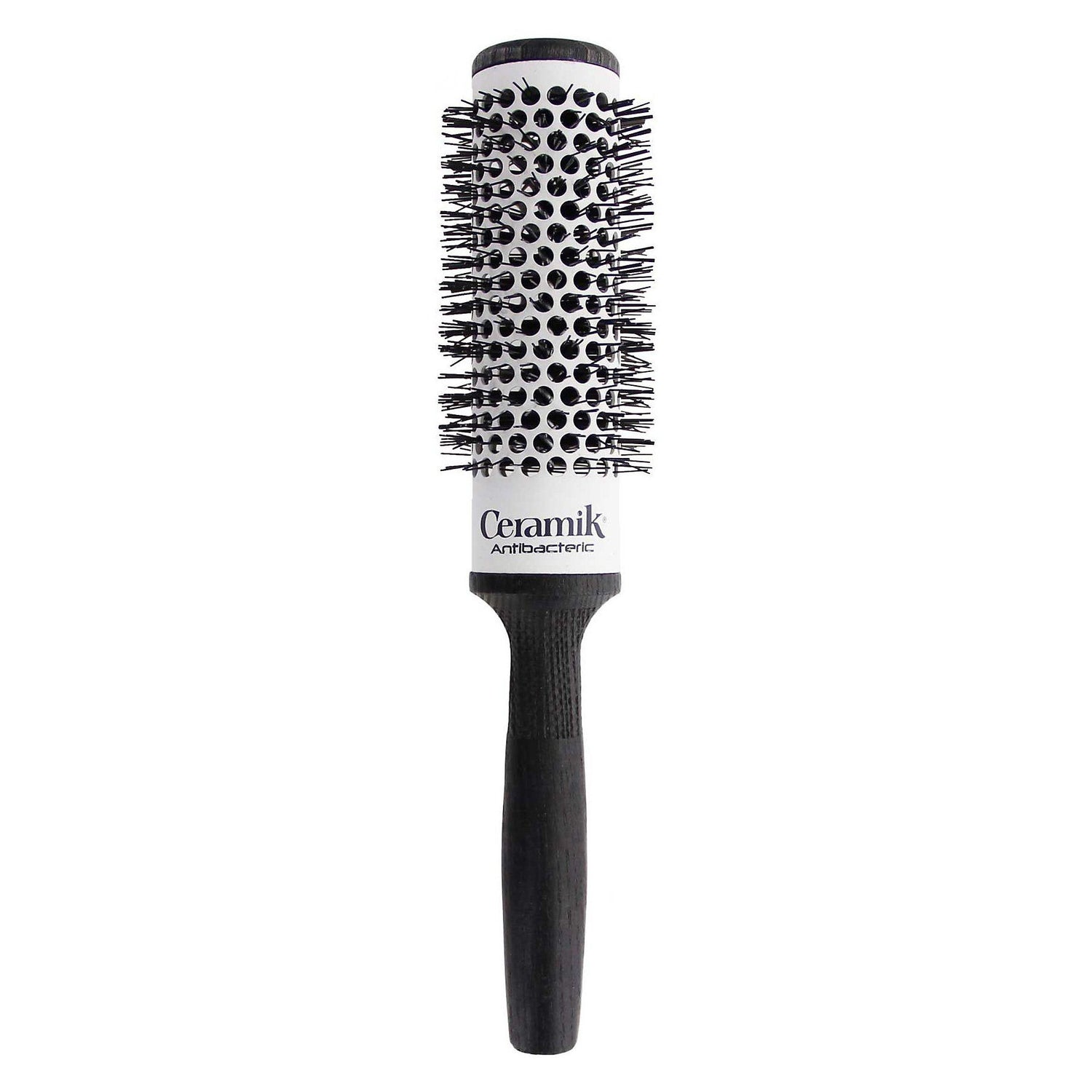 TEK Professional Antibacteric Ceramik Brush, Black Ash Wood Hair Brush TEK