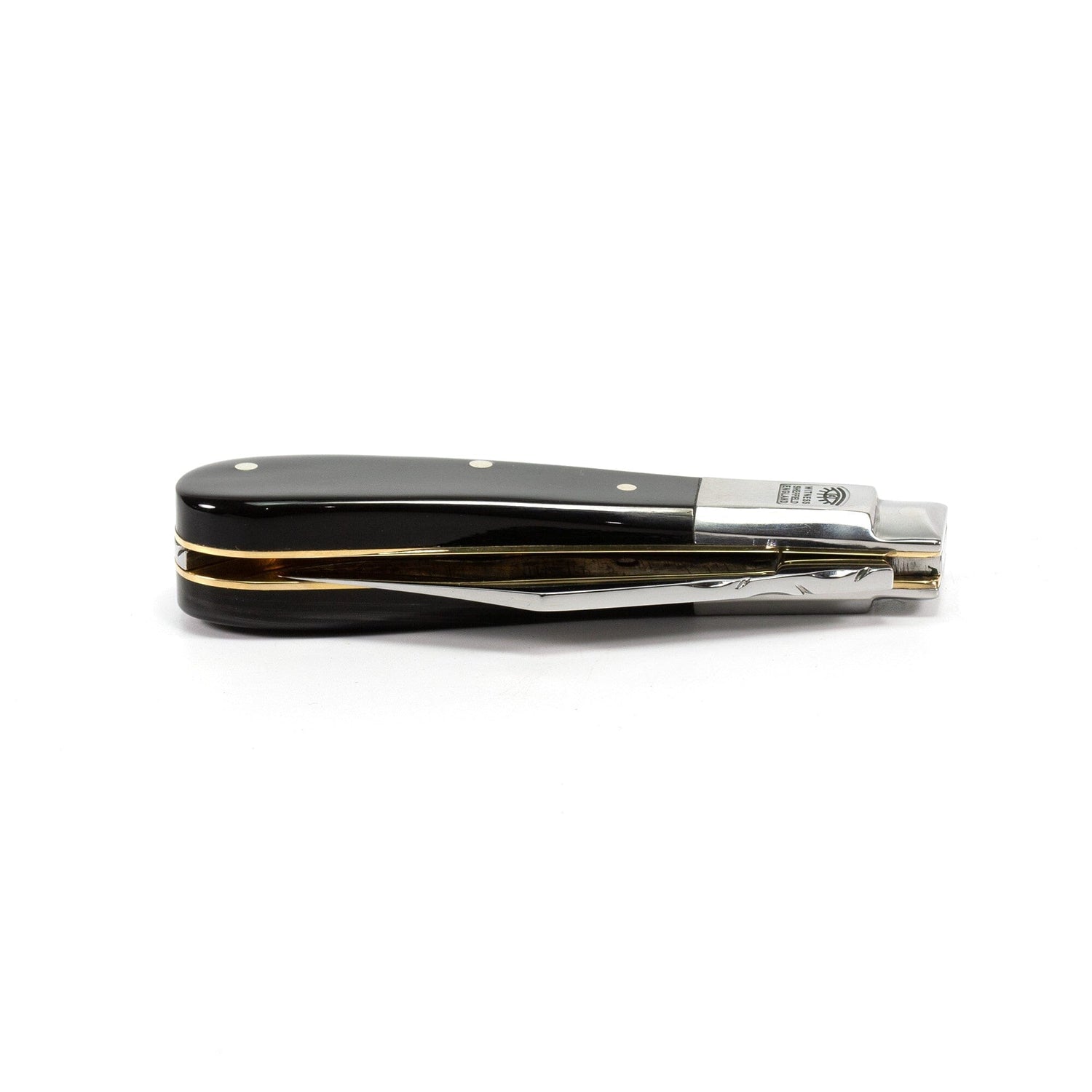 Taylor's Eye Witness Premier Collection Single Blade Barlow Pocket Knife with Worked Back, Buffalo Horn Pocket Knife Taylor's Eye Witness