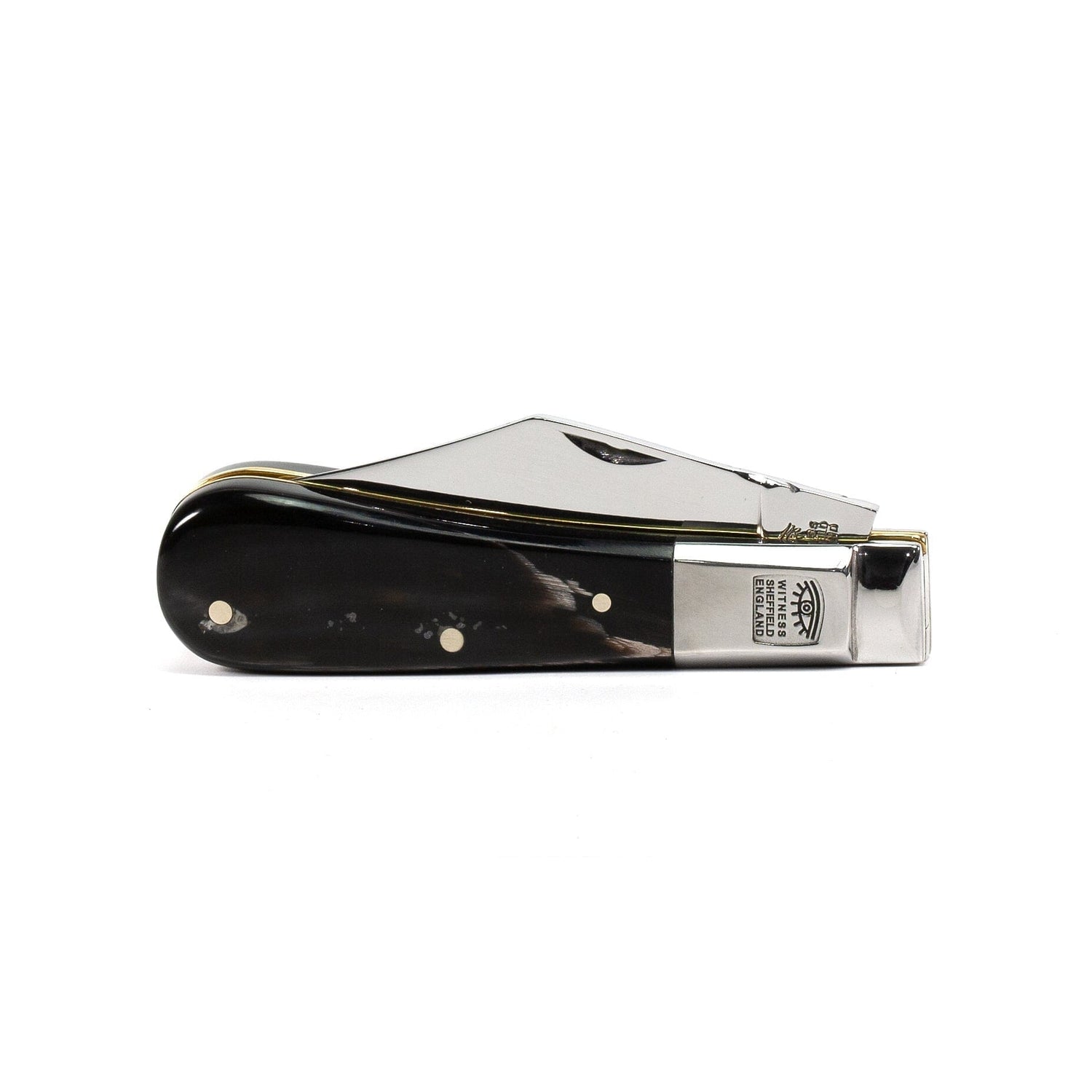 Taylor's Eye Witness Premier Collection Single Blade Barlow Pocket Knife with Worked Back, Buffalo Horn Pocket Knife Taylor's Eye Witness
