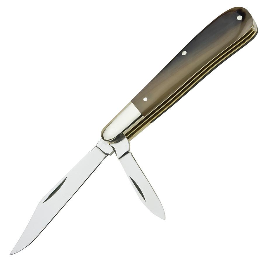Taylor's Eye Witness Premier Collection Twin Blade Gents Clip Point Knife, Ox Horn Pocket Knife Taylor's Eye Witness