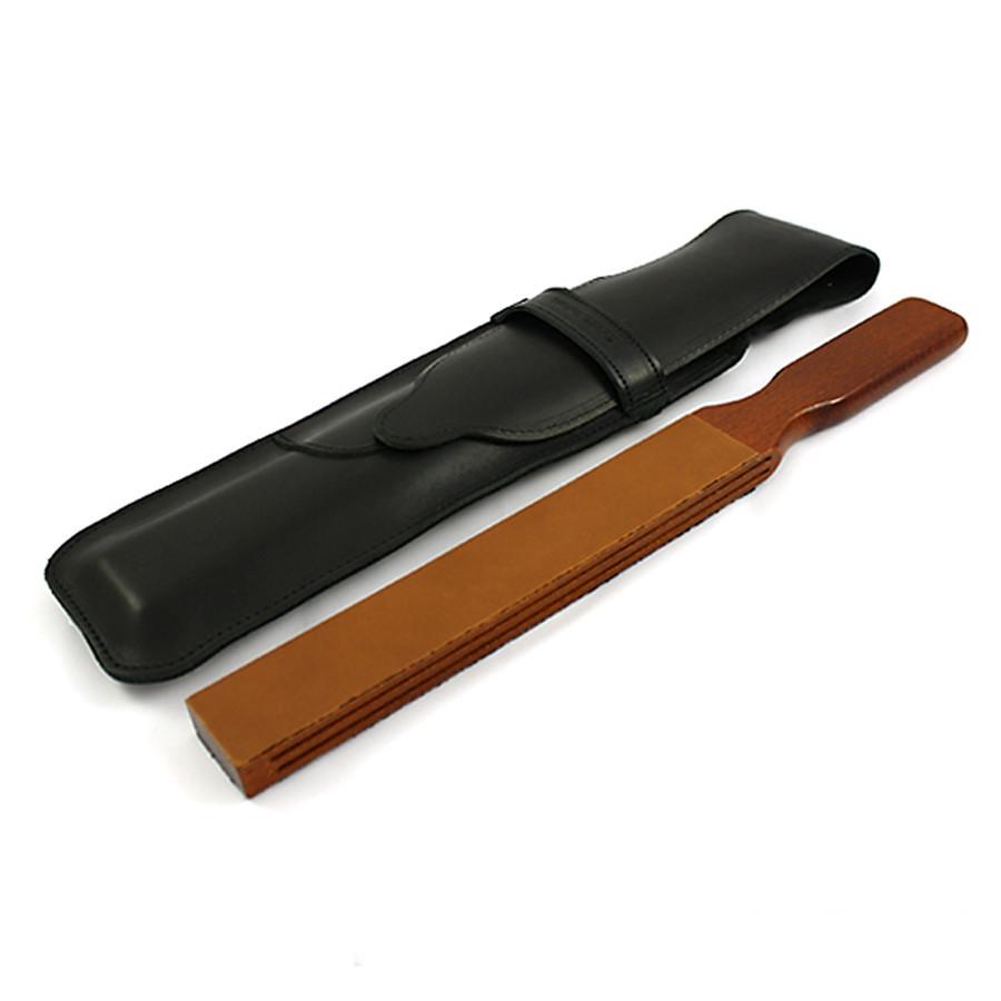 Thiers Issard Paddle Strop w Black Baragnia Leather Case Leather Strop Thiers Issard