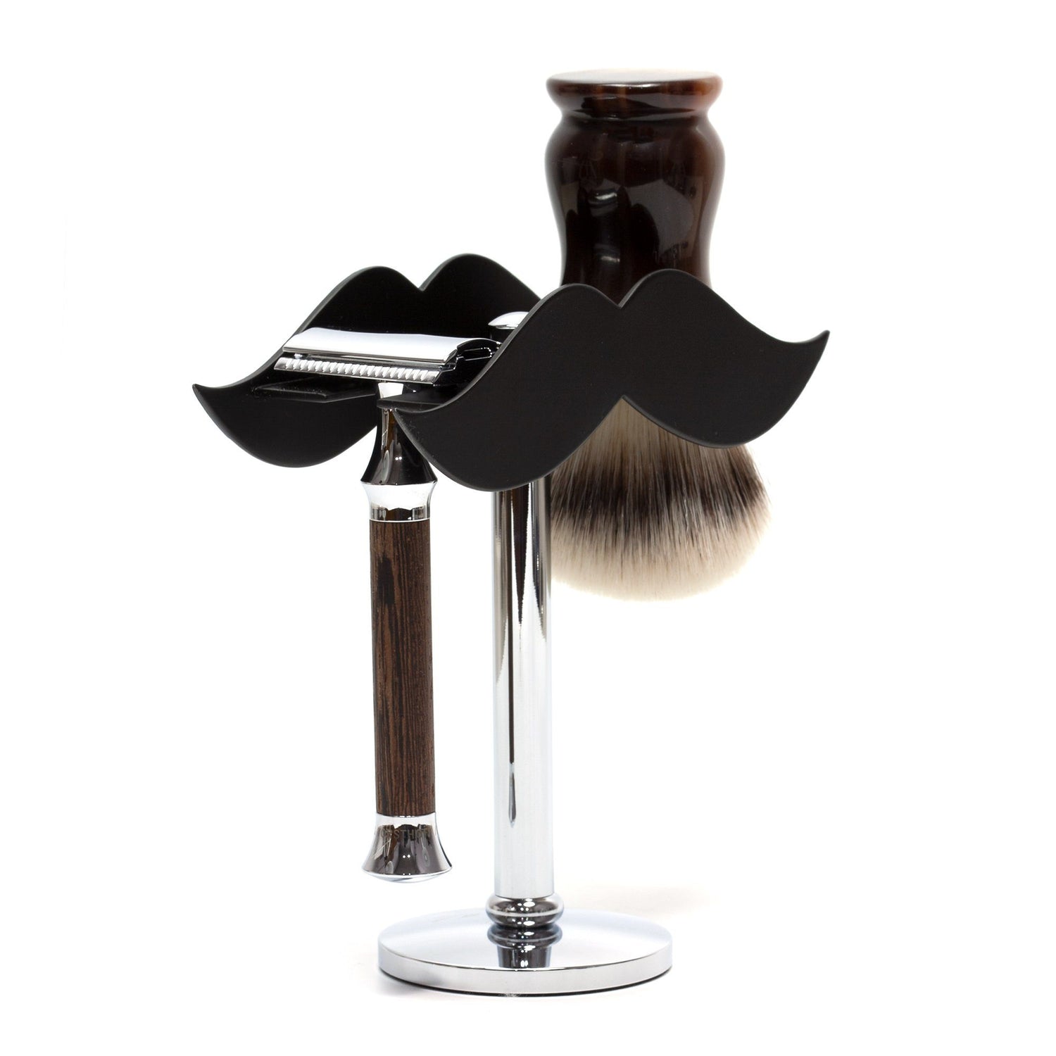 Giesen & Forsthoff Moustache Stand for Shaving Brush and Safety Razor Shaving Stand Timor