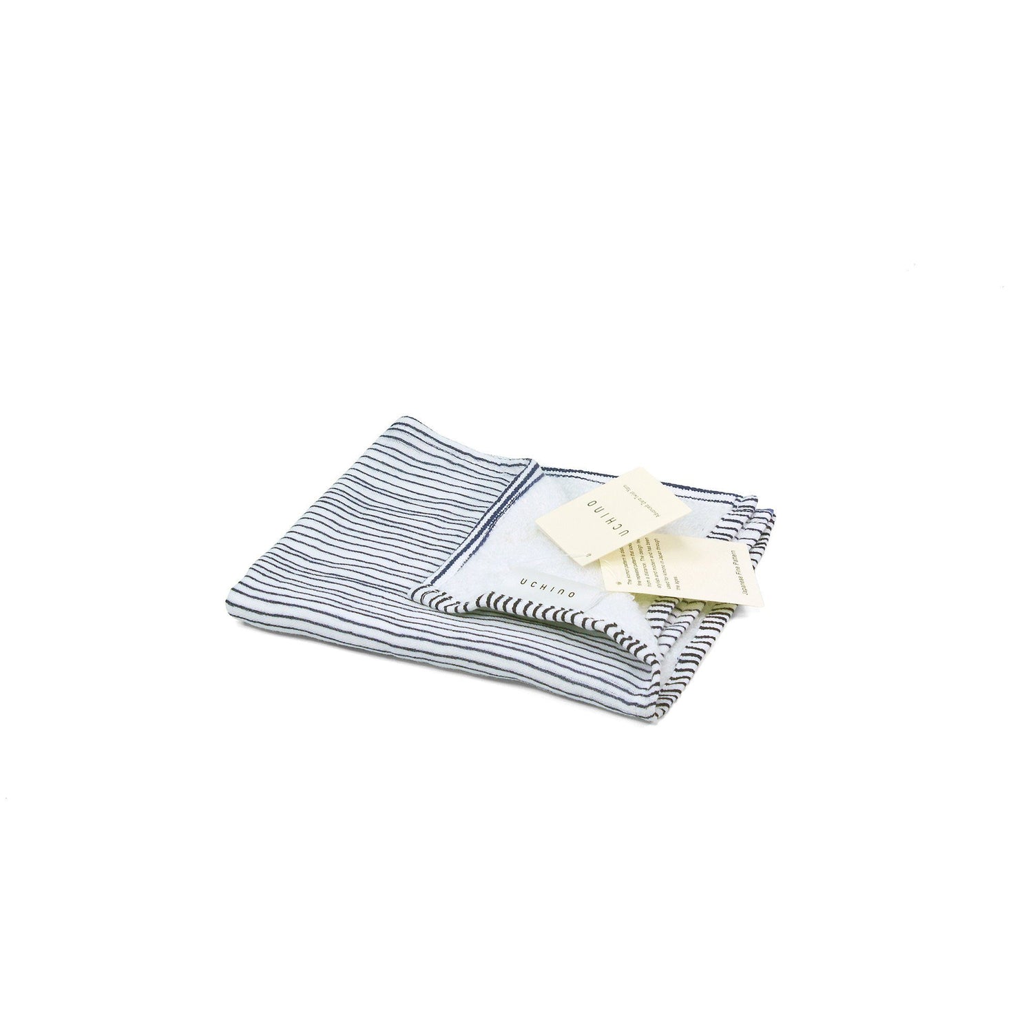 Uchino Japanese Stripes Pattern Double-Sided Cotton Towel Towel Uchino Washcloth (34 x 40 cm)