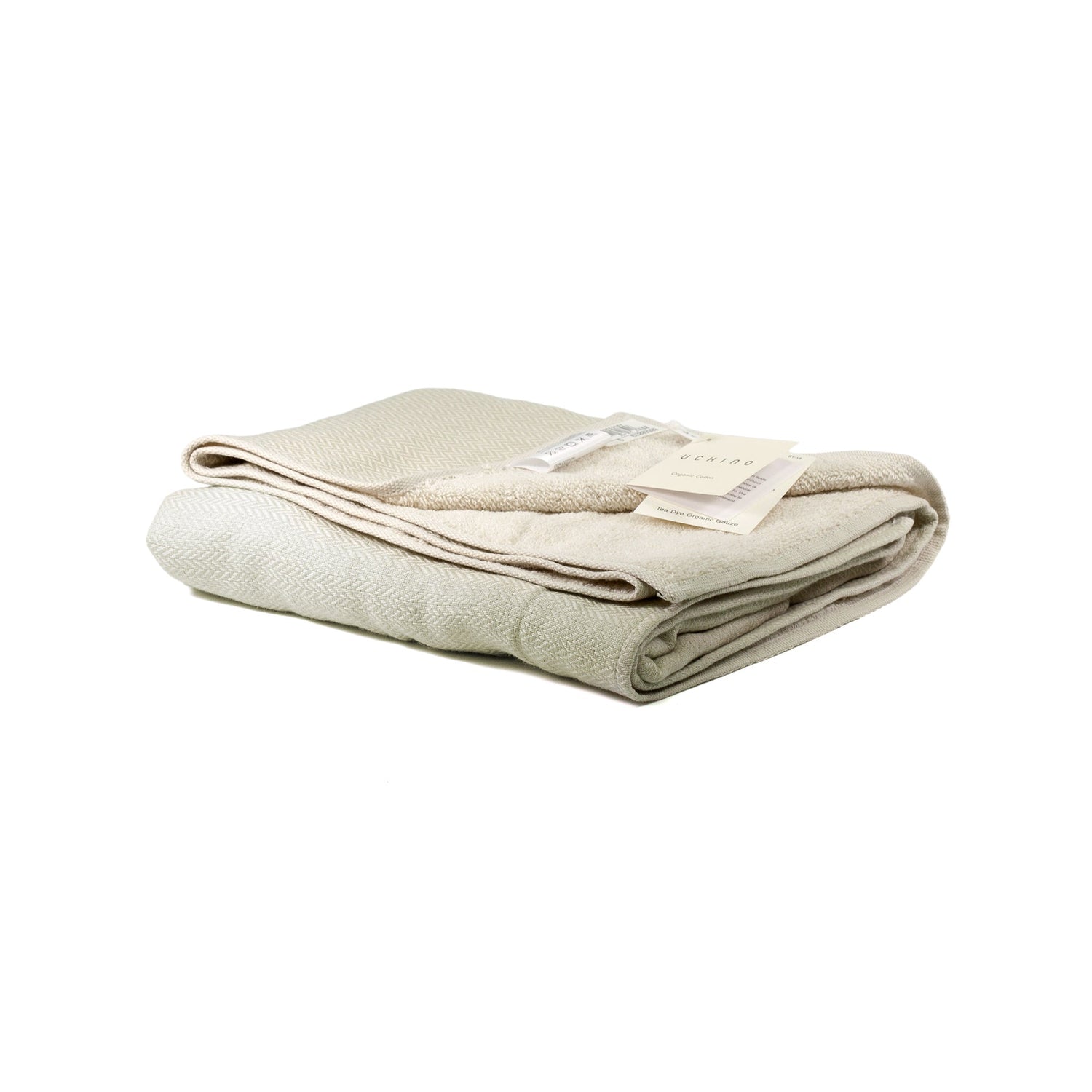 Uchino Tea Dyed Organic Gauze & Pile Towel Towel Uchino Hand Towel (60 x 100 cm)