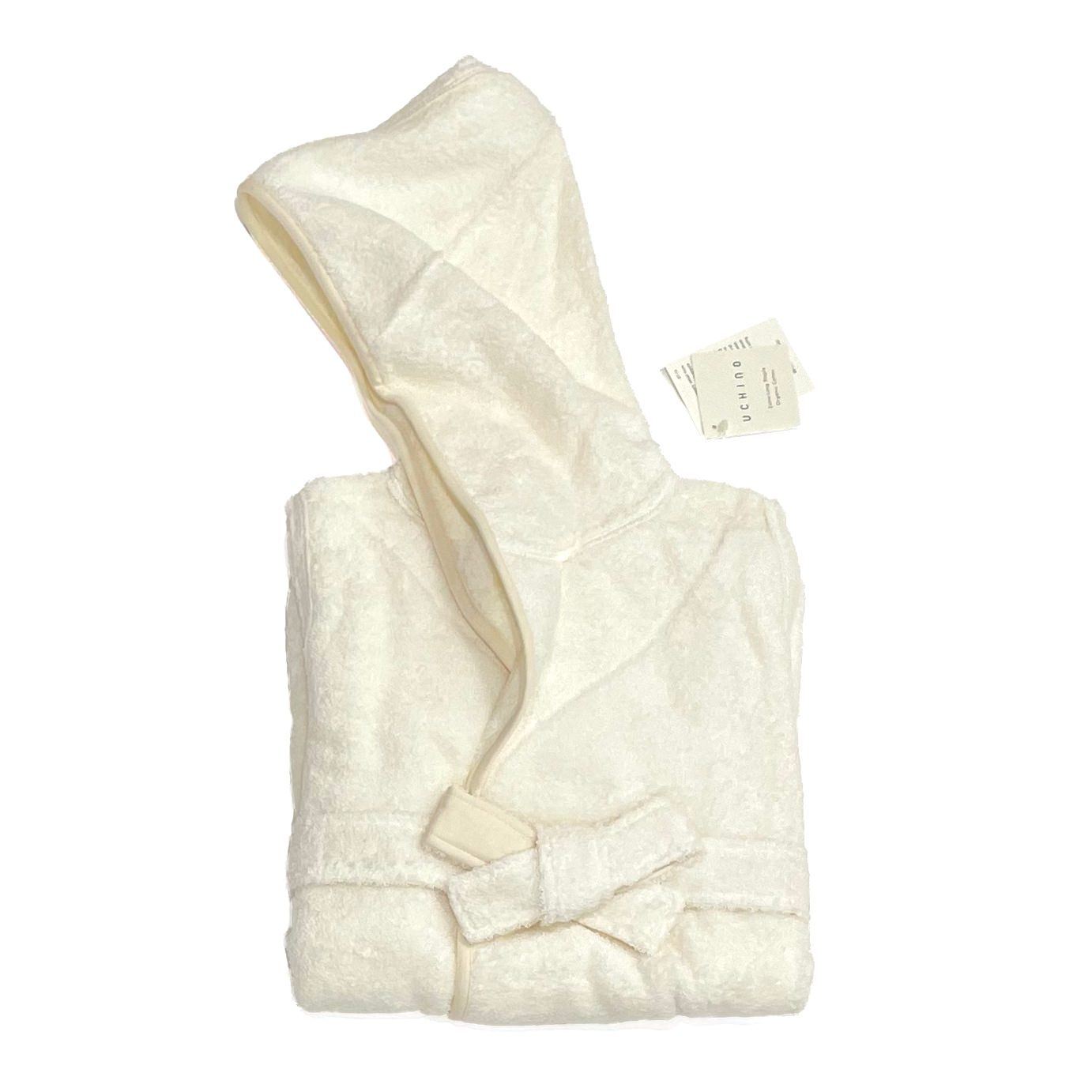 Uchino WOG Milkey Pile Baby Robe, White Towel Uchino