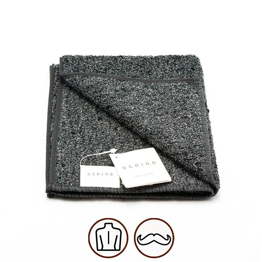 Uchino Binchotan Charcoal Odour-Eliminating Cotton Towel Towel Uchino Washcloth (34 x 40 cm) 