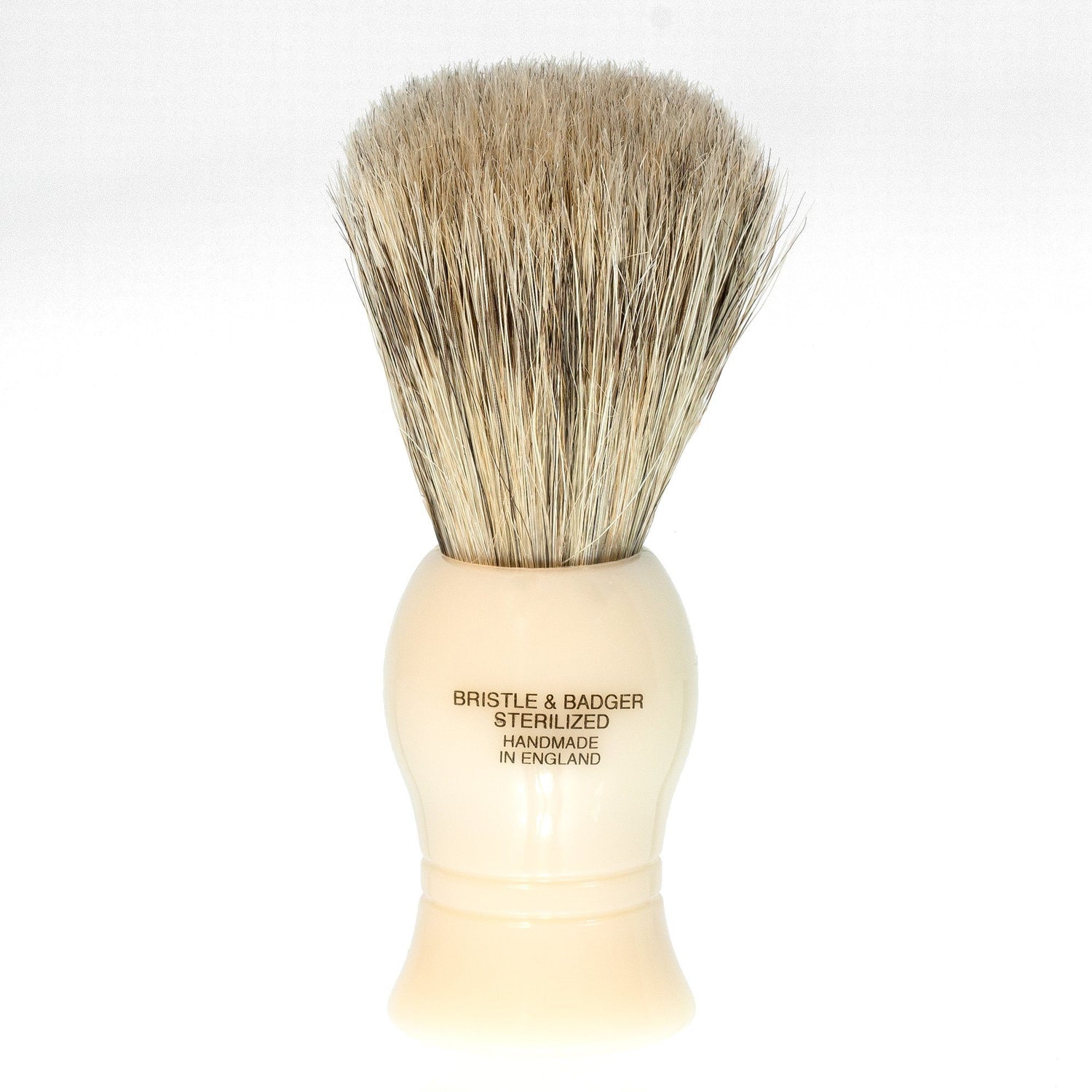 Vulfix Bristle & Badger Shaving Brush, Faux Ivory Handle Shaving Brush Vulfix
