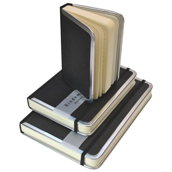 Bindewerk Basic Metal Edge Notebook, Black Notebook Bindewerk