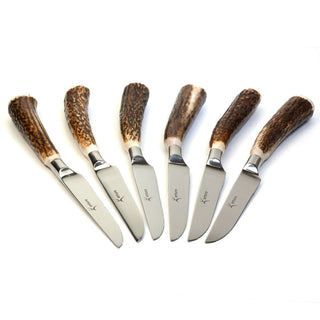 Arture Art & Nature 6-Piece Steak Knife Set, Deer Handle Steak Knife Arture Art & Nature 