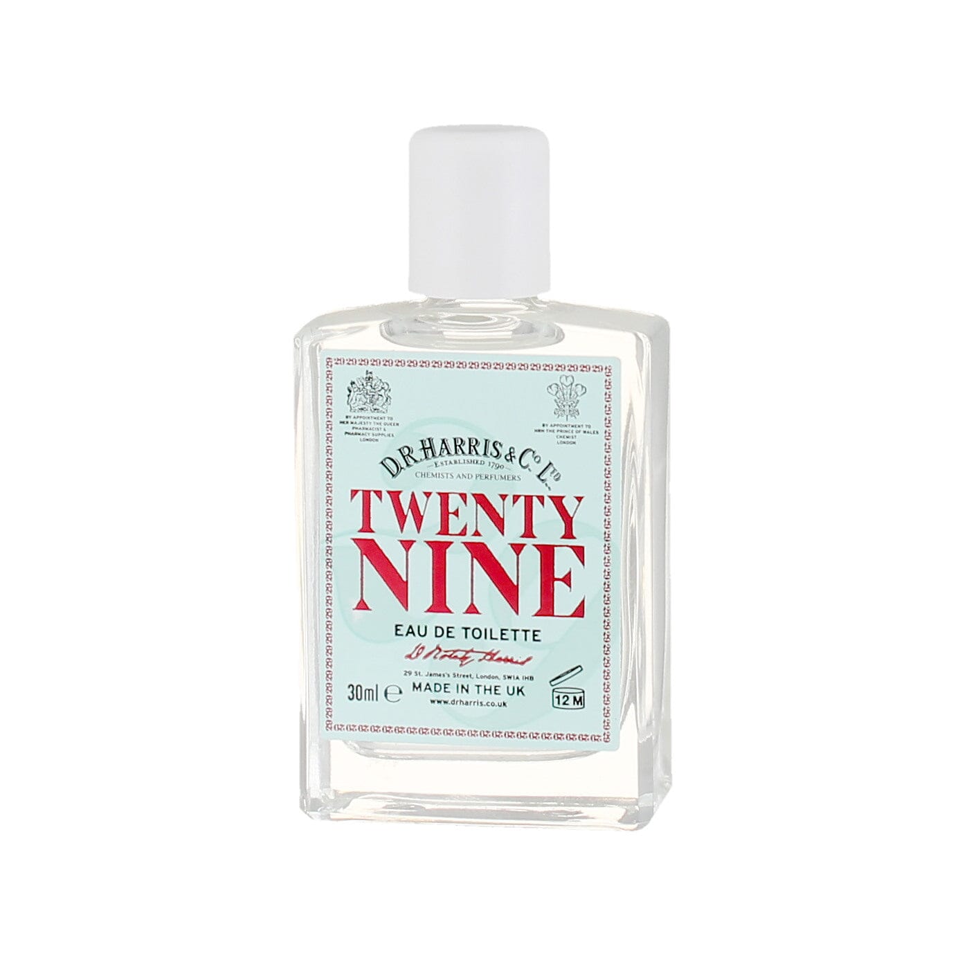 D.R. Harris Twenty Nine Eau de Toilette Men's Fragrance D.R. Harris & Co 30 ml Glass Bottle 