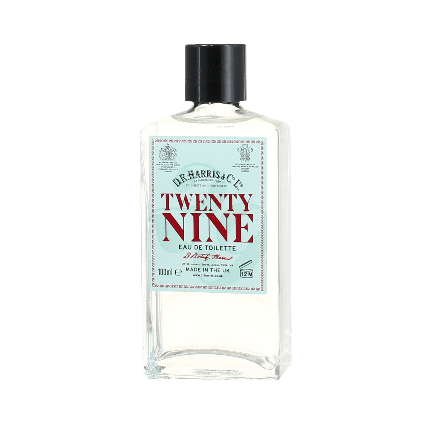 D.R. Harris Twenty Nine Eau de Toilette Men's Fragrance D.R. Harris & Co 100 ml Glass Bottle 