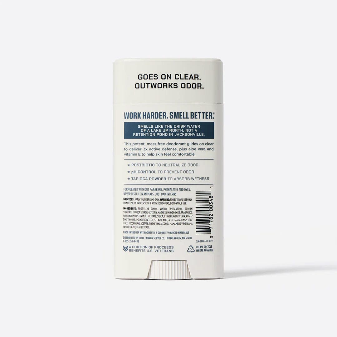 Duke Cannon Supply Co. Air Defense Active Deodorant, Aluminum Free Deodorant Stick Duke Cannon Supply Co 