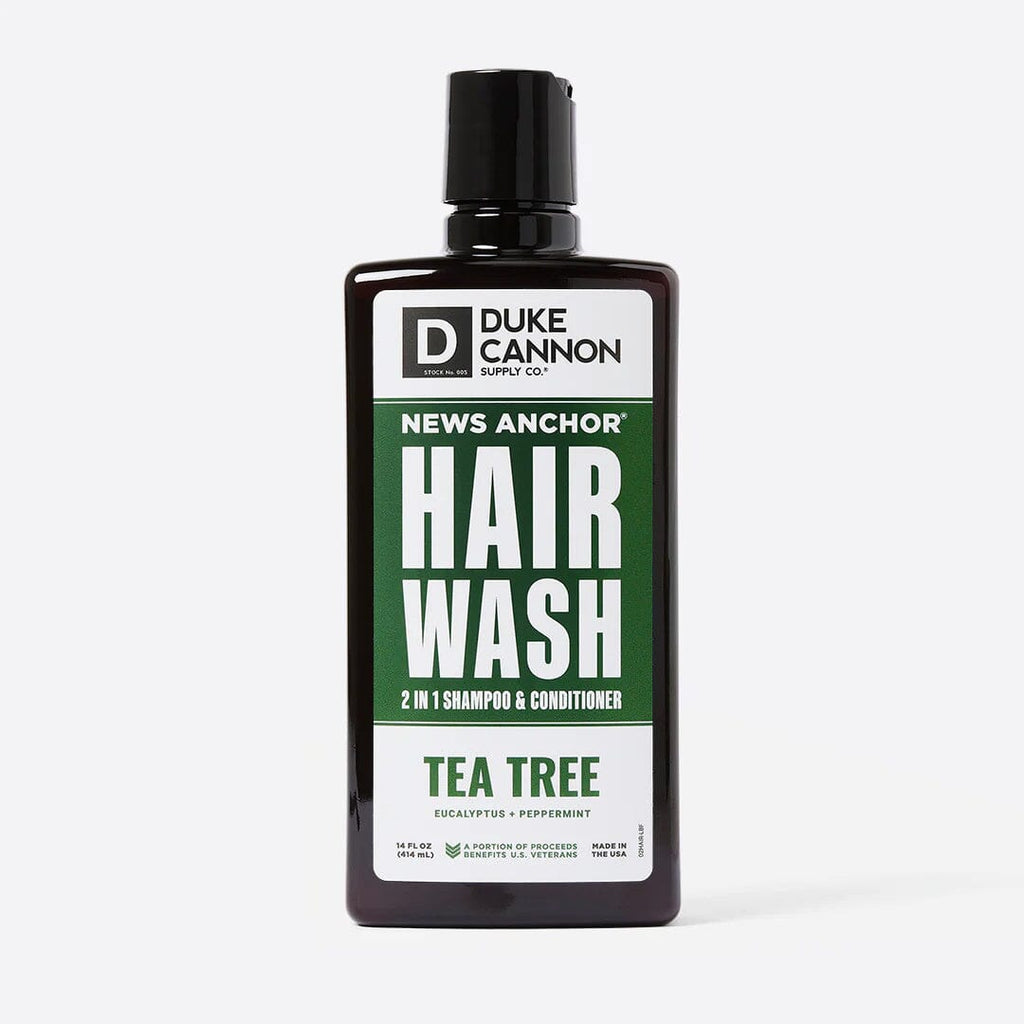 Duke Cannon Supply Co. News Anchor Hair Wash, 2-in-1 Hair Wash, Tea Tree Shampoo Duke Cannon Supply Co 14 oz (414 ml) 