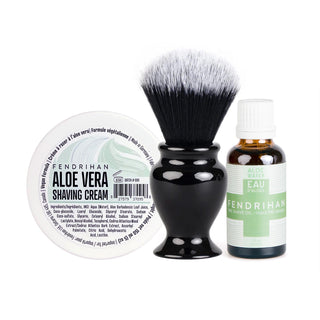 Fendrihan Pre-Shave Oil, Shaving Cream and Shaving Brush Set, Save $15 Shaving Kit Fendrihan Aloe Vera Aloe Water 