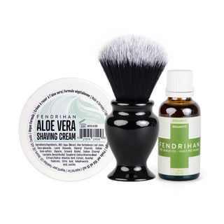 Fendrihan Pre-Shave Oil, Shaving Cream and Shaving Brush Set, Save $15 Shaving Kit Fendrihan Aloe Vera Bergamot 
